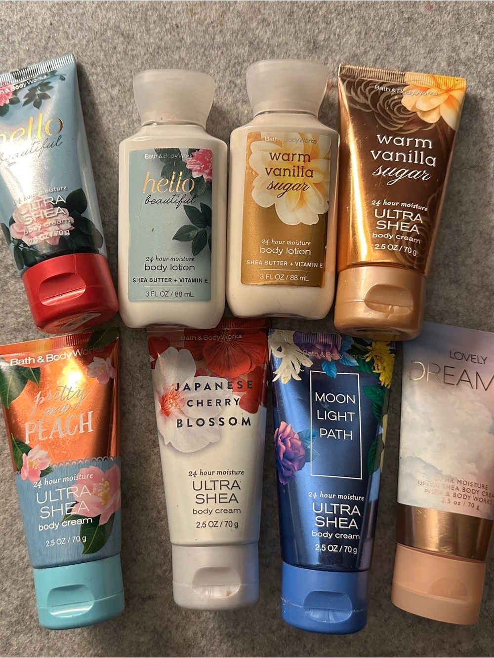 Bath & Body Works Travel Size Body Cream & Lotion Bundle (8)
